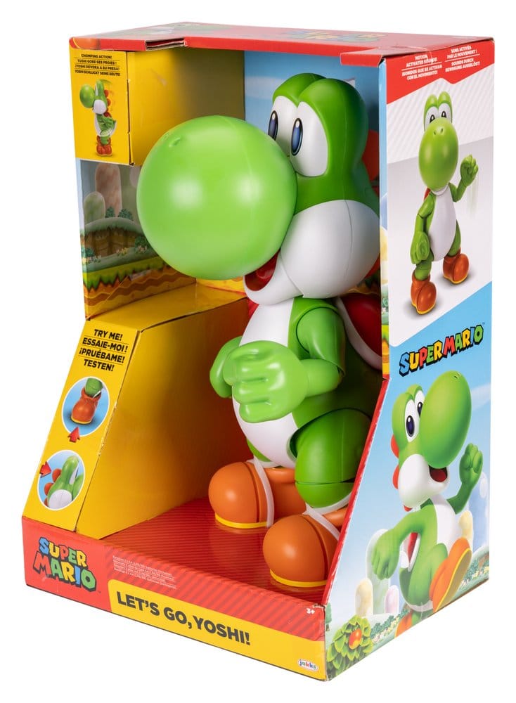 Super Mario Talking Action Figure Let's Go! Yoshi! 36 cm - MangaShop.ro