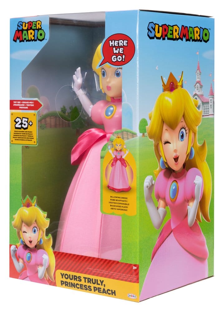 Super Mario Talking Action Figure Yours Truly Princess Peach 36 cm - MangaShop.ro
