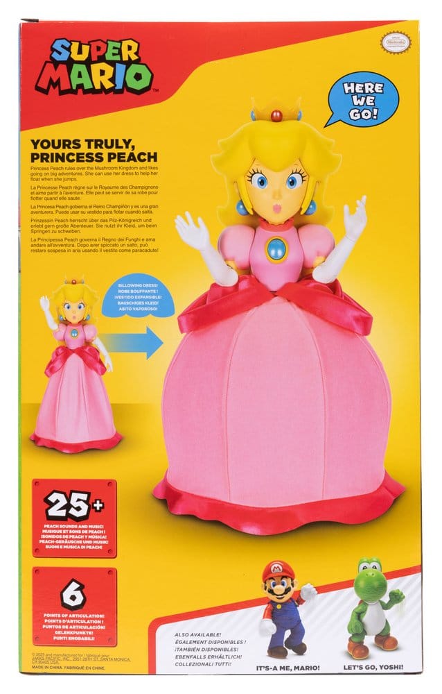 Super Mario Talking Action Figure Yours Truly Princess Peach 36 cm - MangaShop.ro