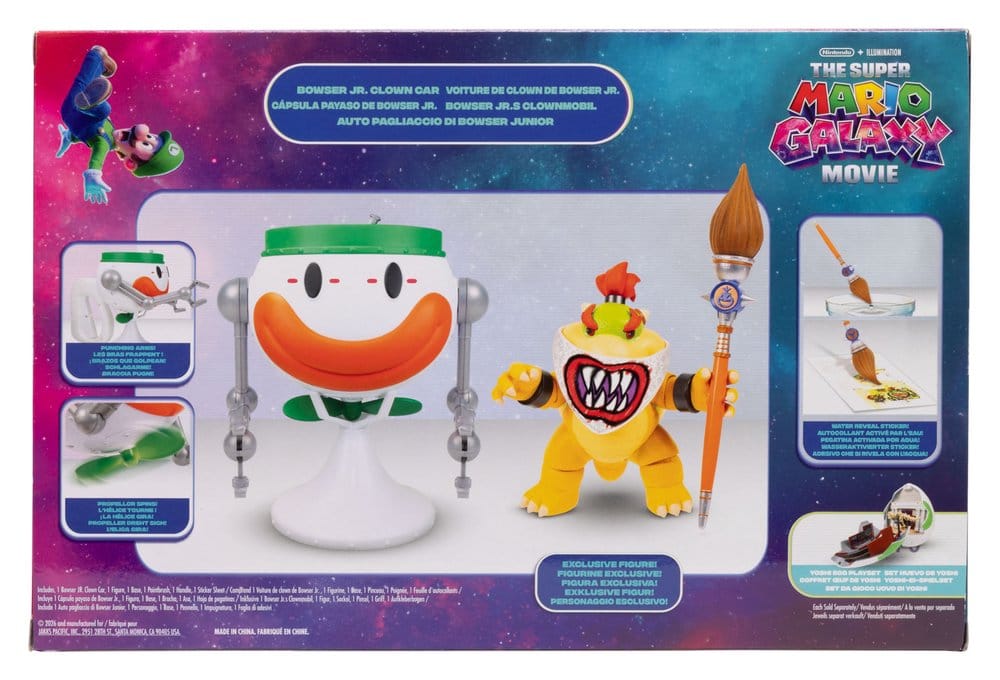 The Super Mario Galaxy Movie Action Figure Bowser Jr. with Clown Car 13 cm - MangaShop.ro