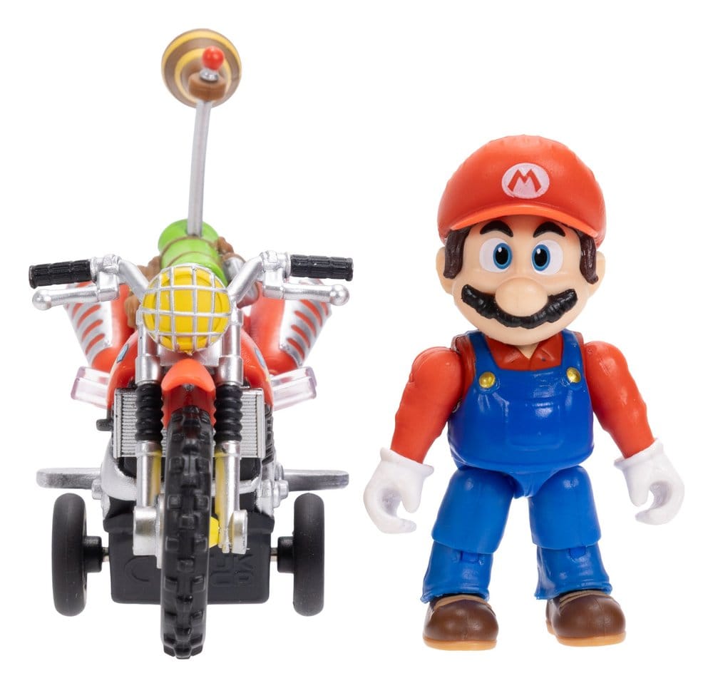 The Super Mario Galaxy Movie Action Figure with Pull Back Motorcycle Mario 6 cm - MangaShop.ro