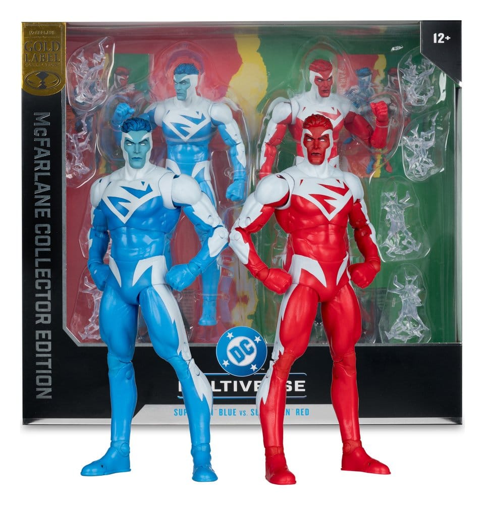 DC Multiverse Action Figures 2-Pack Superman Blue vs. Superman Red (Gold Label) 18 cm - MangaShop.ro