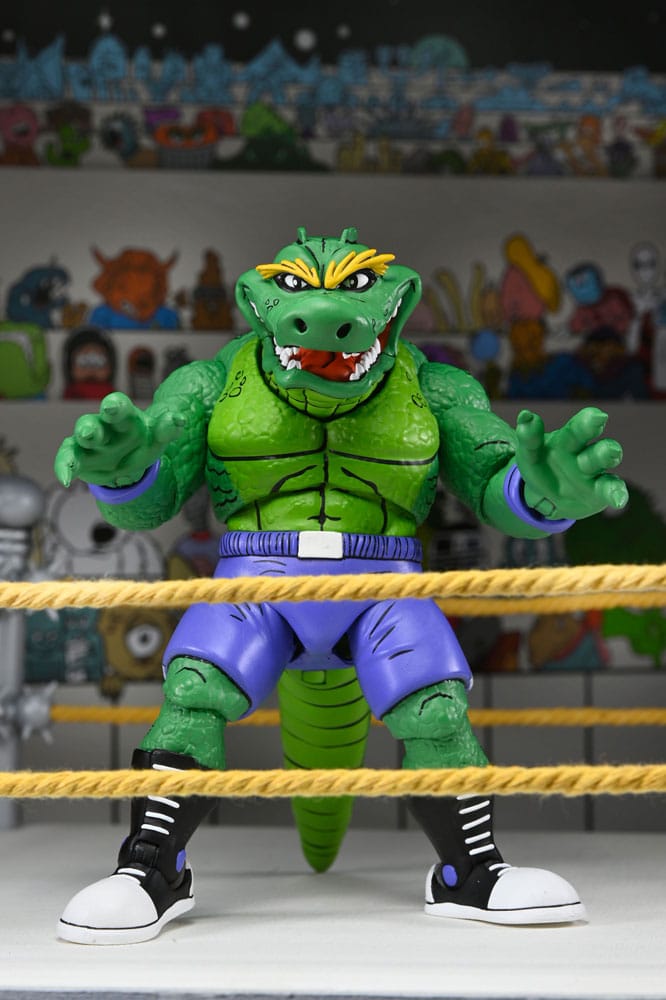 Teenage Mutant Ninja Turtles (Archie Comics) Action Figure Stump Wrestling Leatherhead 18 cm - MangaShop.ro