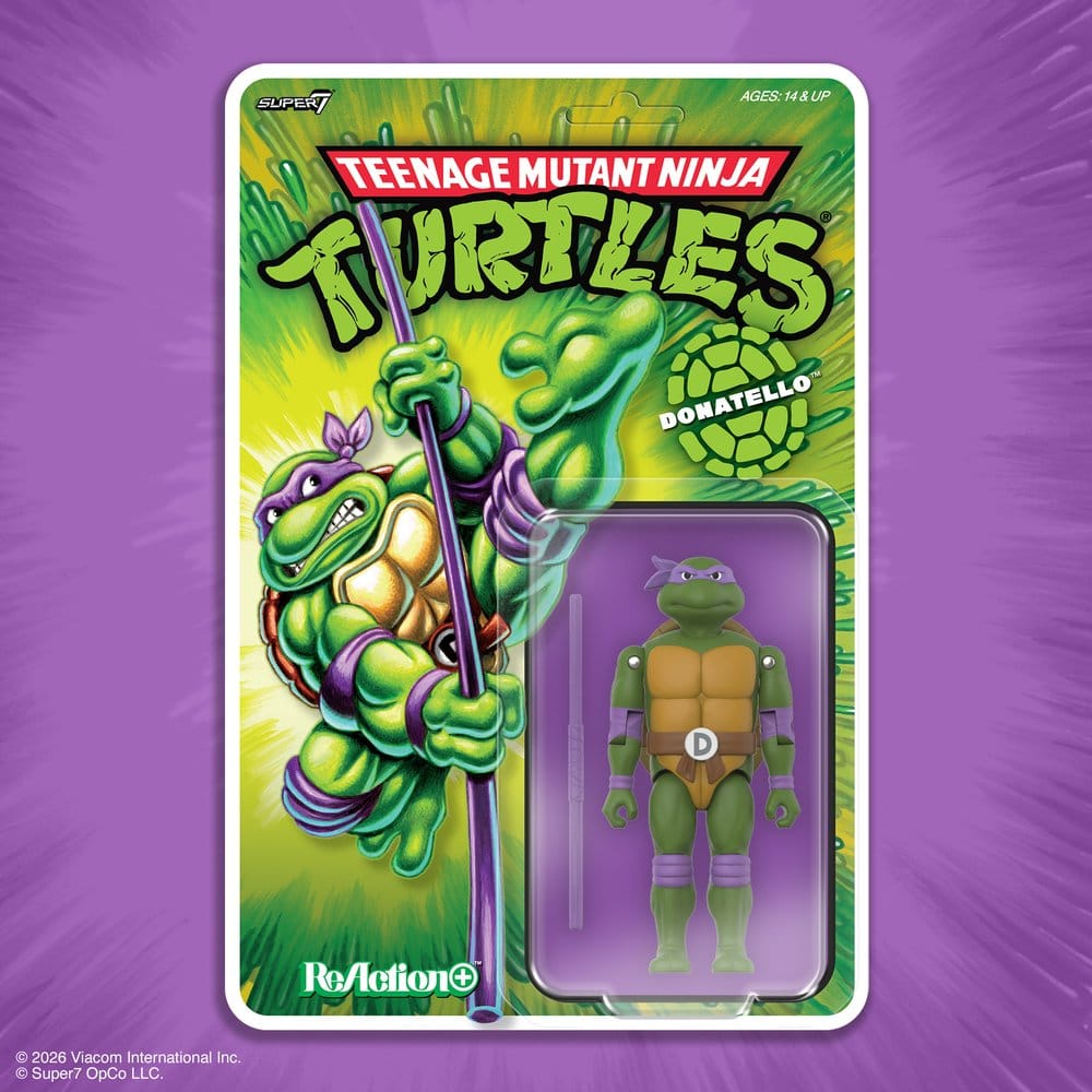 Teenage Mutant Ninja Turtles ReAction+ Action Figure Wave 01 Donatello - MangaShop.ro