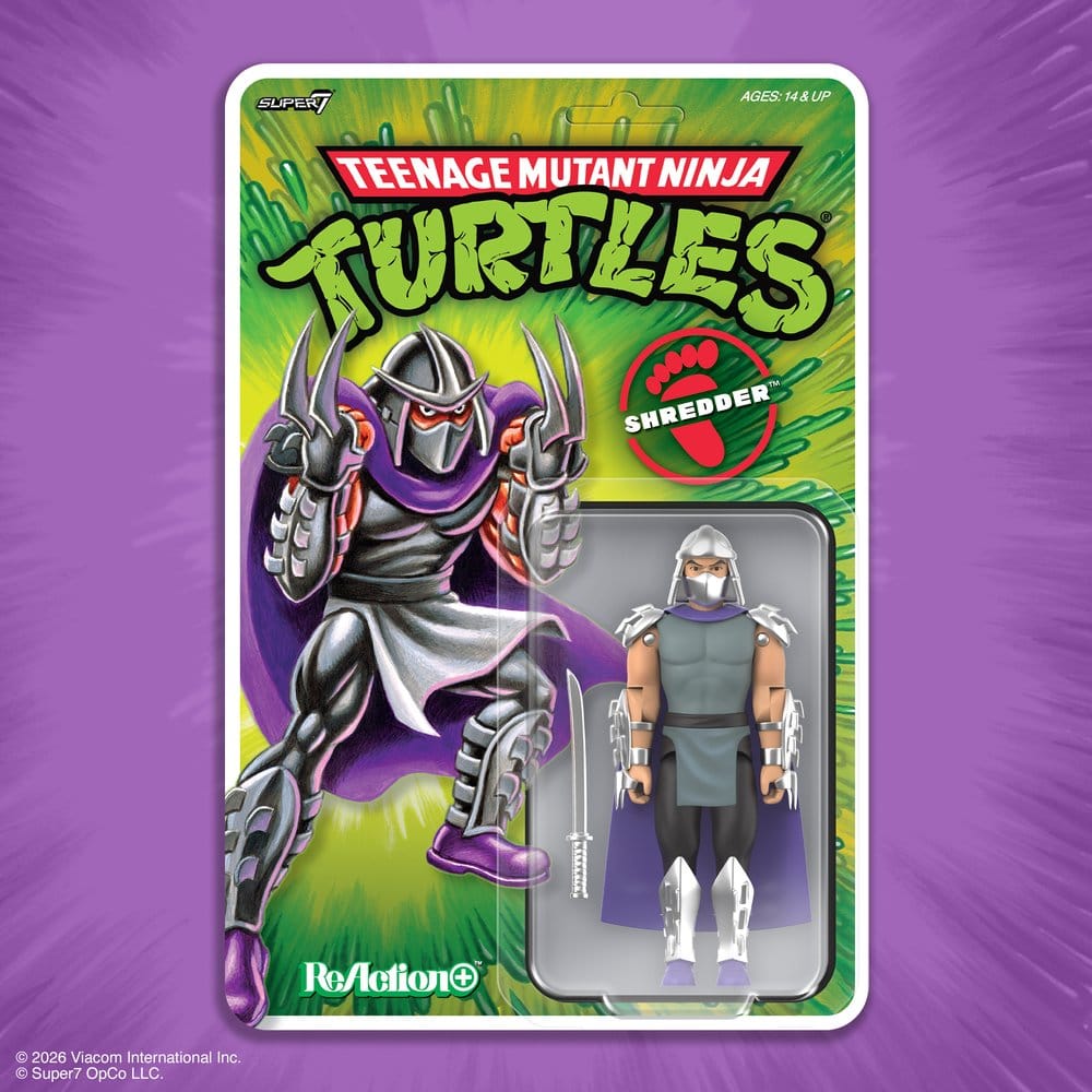 Teenage Mutant Ninja Turtles ReAction+ Action Figure Wave 01 Shredder - MangaShop.ro