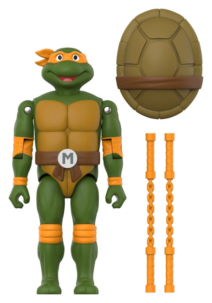 Teenage Mutant Ninja Turtles ReAction+ Action Figure Wave 02 Michelangelo - MangaShop.ro