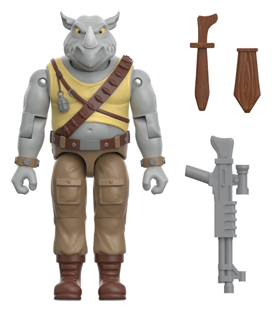Teenage Mutant Ninja Turtles ReAction+ Action Figure Wave 02 Rocksteady - MangaShop.ro