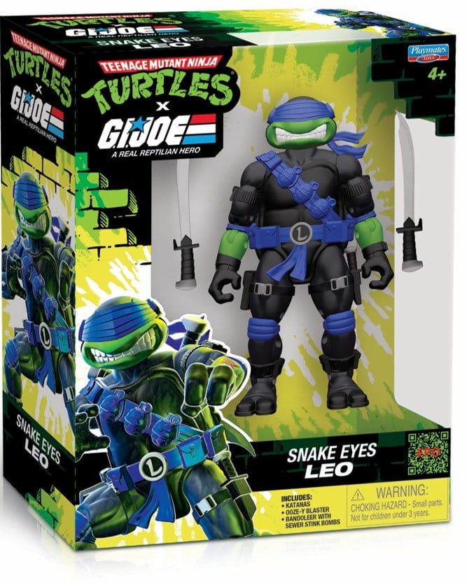 Teenage Mutant Ninja Turtles x G.I. Joe Crossover Classics Action Figure Leonardo x Snake Eyes 12 cm - MangaShop.ro
