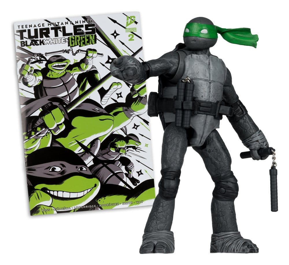 Teenage Mutant Ninja Turtles Page Punchers Action Figure Michelangelo (Black White & Green) (Red Platinum Edition) 13 cm - MangaShop.ro