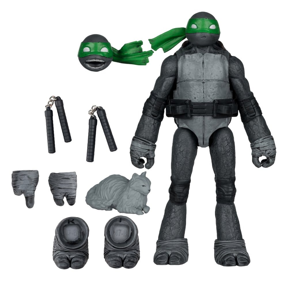 Teenage Mutant Ninja Turtles Page Punchers Action Figure Michelangelo (Black White & Green) (Red Platinum Edition) 13 cm - MangaShop.ro