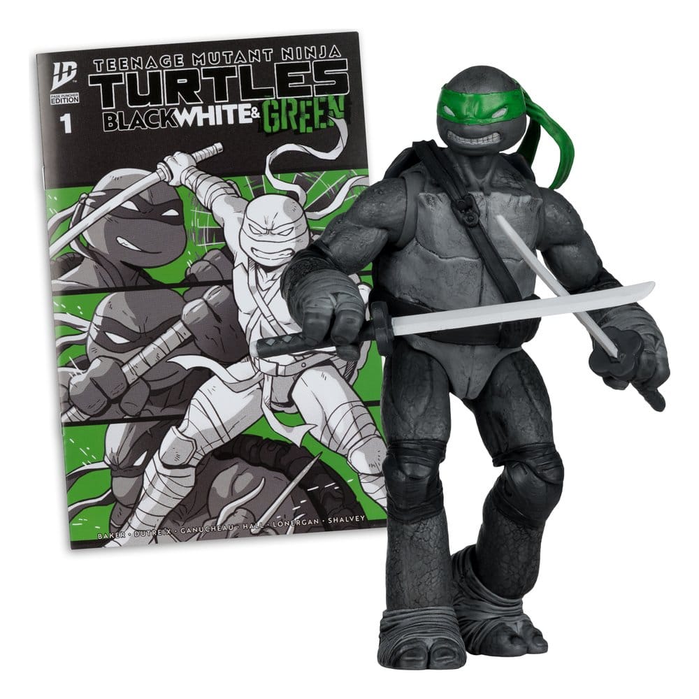 Teenage Mutant Ninja Turtles Page Punchers Action Figure Leonardo (Black White & Green) (Red Platinum Edition) 13 cm - MangaShop.ro