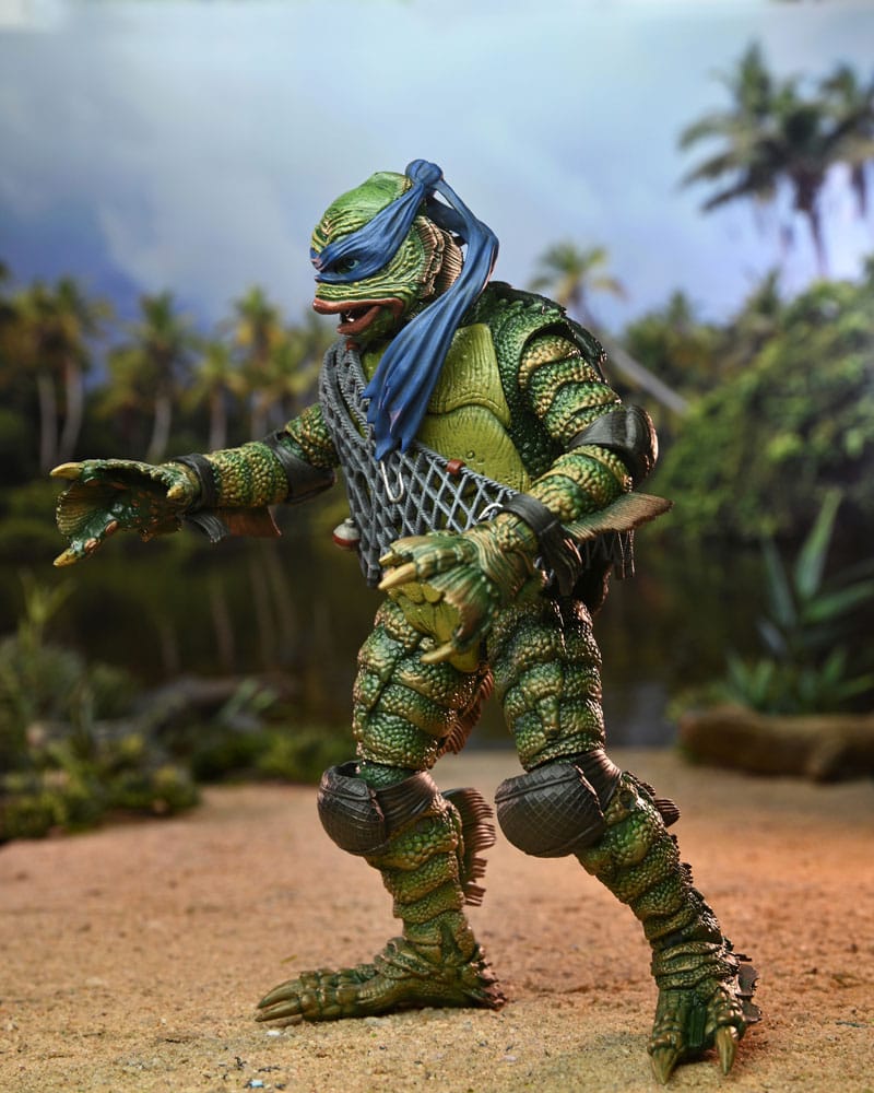 Universal Monsters x Teenage Mutant Ninja Turtles Scale Action Figure Leonardo as the Creature 18 cm - MangaShop.ro