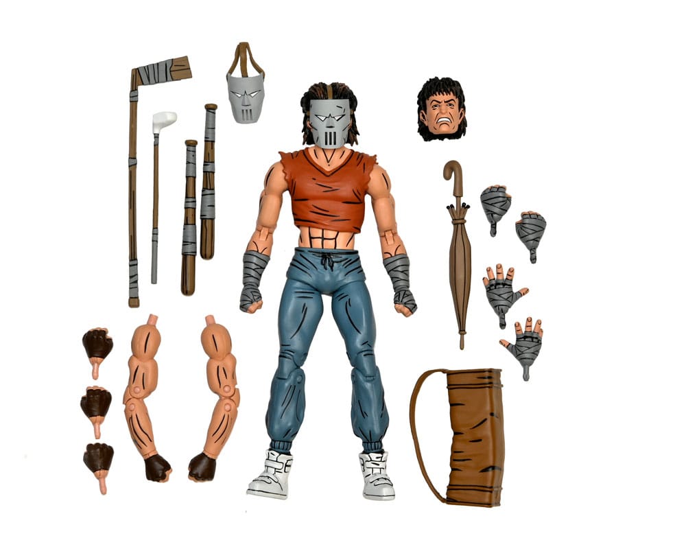 Teenage Mutant Ninja Turtles (Mirage Comics) Action Figure Casey Jones in Red shirt 18 cm - MangaShop.ro