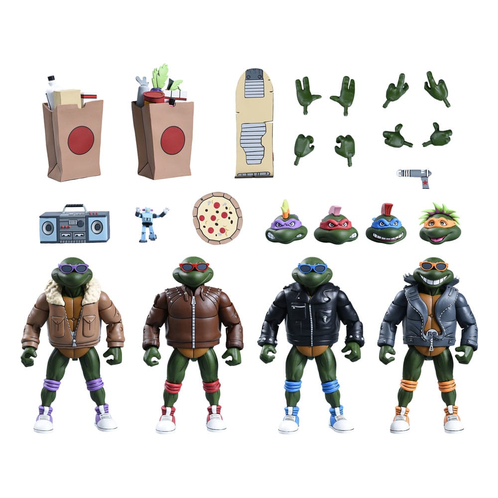 Teenage Mutant Ninja Turtles (Cartoon) Action Figures 4-Pack Punk Turtles 18 cm - MangaShop.ro