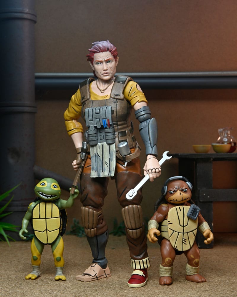 Teenage Mutant Ninja Turtles (The Last Ronin The Lost Years) Action Figure Grammy April with Baby Yi & Moja 18 cm - MangaShop.ro