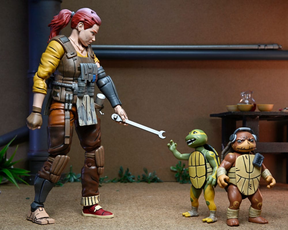 Teenage Mutant Ninja Turtles (The Last Ronin The Lost Years) Action Figure Grammy April with Baby Yi & Moja 18 cm - MangaShop.ro