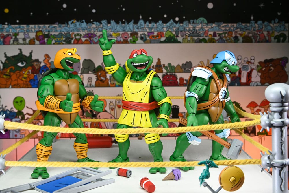 Teenage Mutant Ninja Turtles (Archie Comics) Action Figures 4-Pack Stump Wrestling Turtles 18 cm - MangaShop.ro