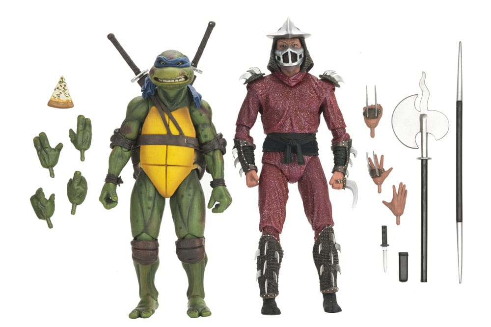Teenage Mutant Ninja Turtles (1990 Movie) Action Figure Roof Top Battle Shredder vs Leo 18 cm - MangaShop.ro