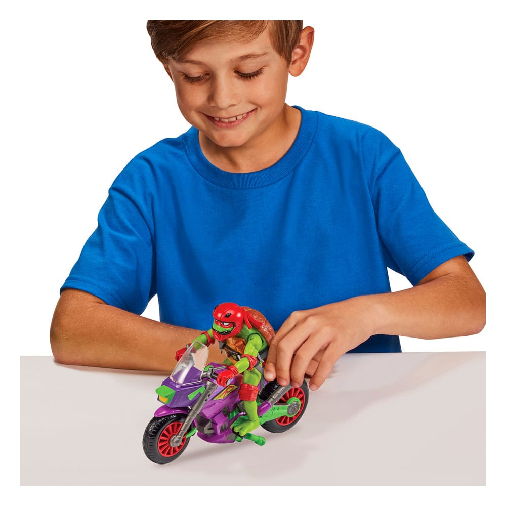 Tales of the Teenage Mutant Ninja Turtles Action Figure with Vehicle Raphael & Purple Dragon 12 cm - MangaShop.ro