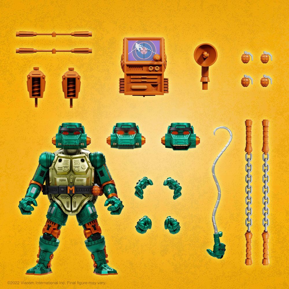Teenage Mutant Ninja Turtles Ultimates Action Figure Warrior Metalhead Michelangelo 18 cm - MangaShop.ro