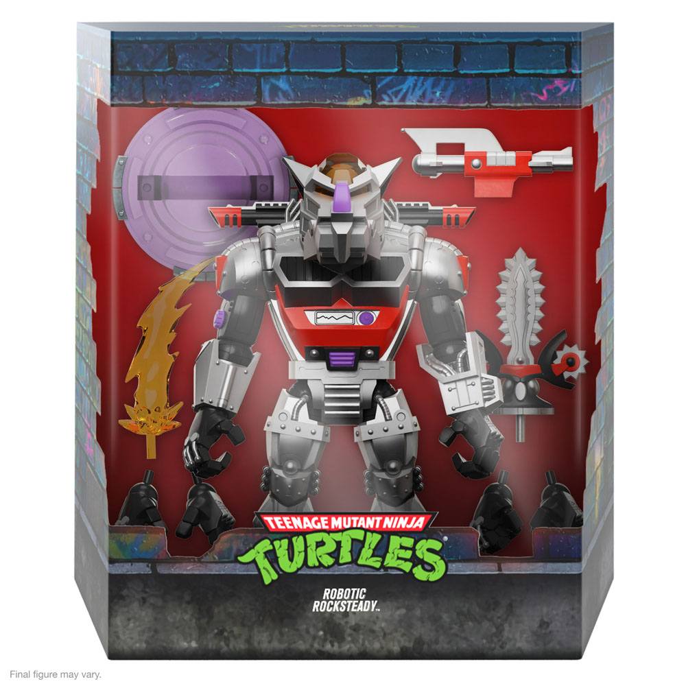 Teenage Mutant Ninja Turtles Ultimates Action Figure Robot Rocksteady 20 cm - MangaShop.ro