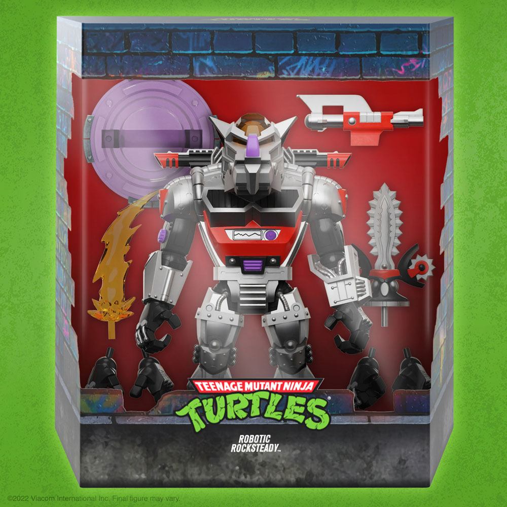 Teenage Mutant Ninja Turtles Ultimates Action Figure Robot Rocksteady 20 cm - MangaShop.ro