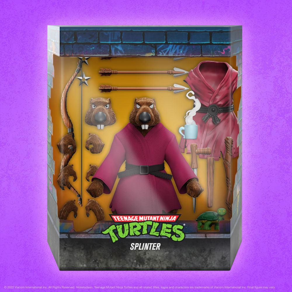 Teenage Mutant Ninja Turtles Ultimates Action Figure Splinter (Flocked) 18 cm - MangaShop.ro