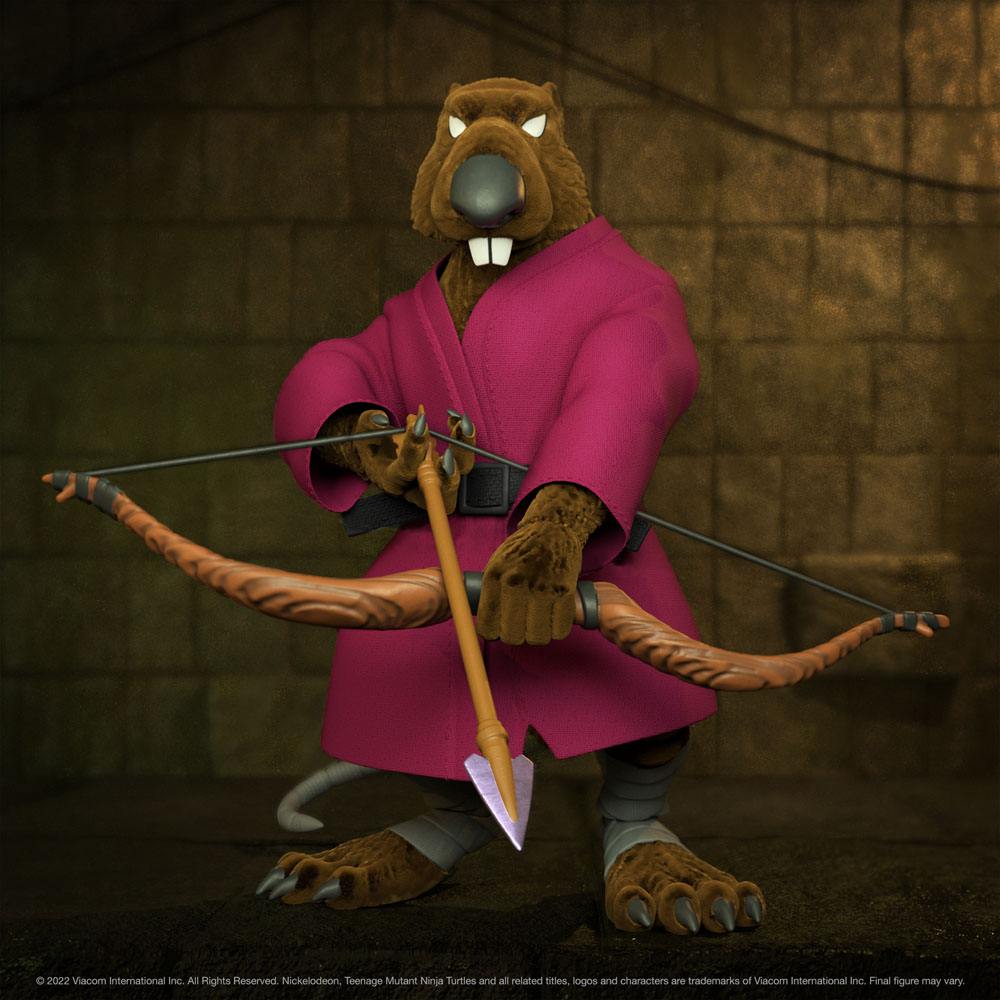 Teenage Mutant Ninja Turtles Ultimates Action Figure Splinter (Flocked) 18 cm - MangaShop.ro