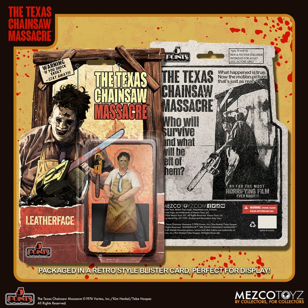 The Texas Chain Saw Massacre (1974) 5 Points Action Figure Leatherface 10 cm - MangaShop.ro