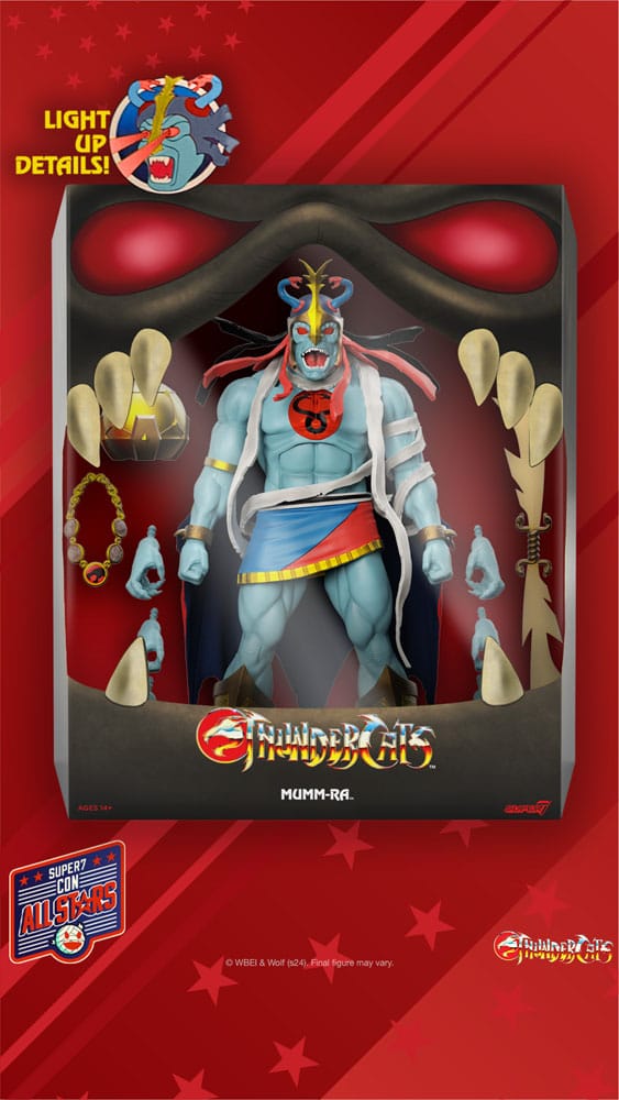 Thundercats Ultimates Action Figure Mumm-Ra (LED Eyes) 18 cm - MangaShop.ro