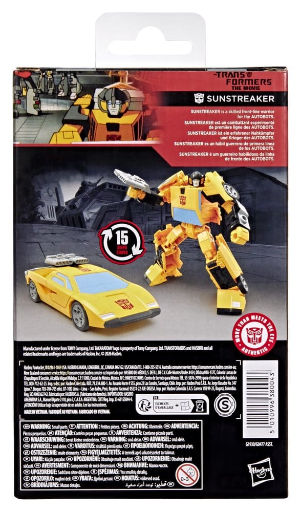 The Transformers: The Movie Studio Series Deluxe Class Action Figure Sunstreaker 11 cm - MangaShop.ro
