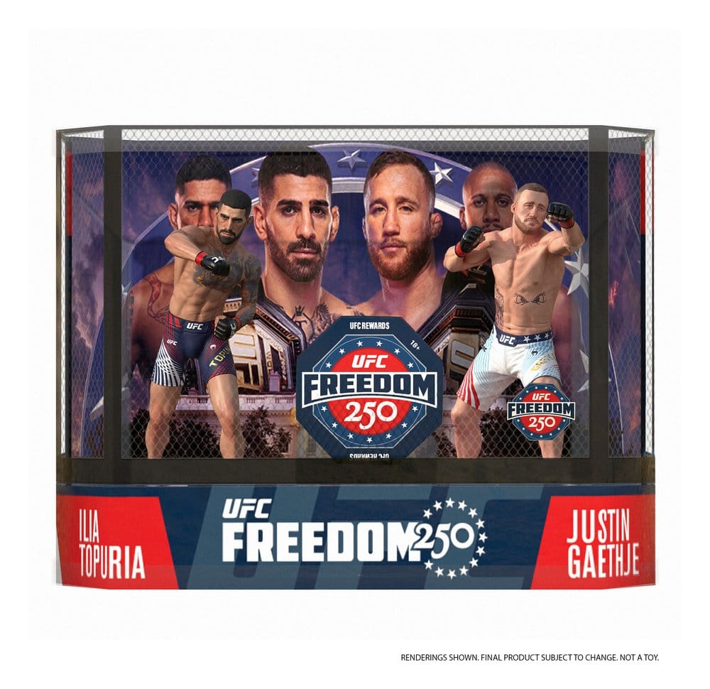UFC McFarlane’s SportsPicks Action Figures 2-Pack Ilia Topuria vs Justin Gaethje (Freedom 250) 18 cm - MangaShop.ro