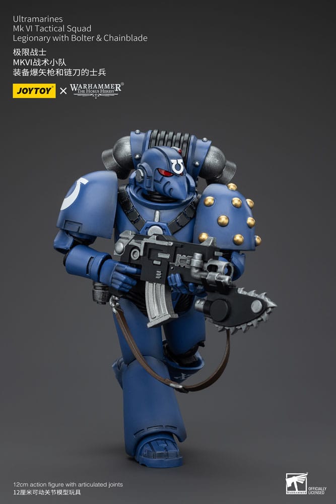Warhammer The Horus Heresy Action Figure 1/18 Ultramarines MK VI Tactical Squad Legionary with Bolter& Chainblade 20 cm - MangaShop.ro