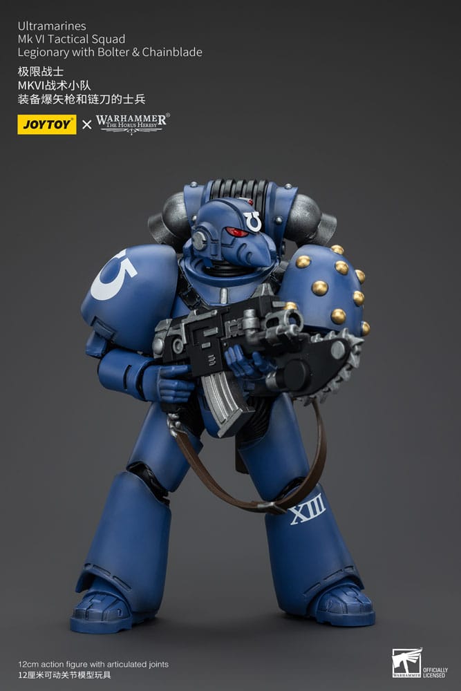 Warhammer The Horus Heresy Action Figure 1/18 Ultramarines MK VI Tactical Squad Legionary with Bolter& Chainblade 20 cm - MangaShop.ro