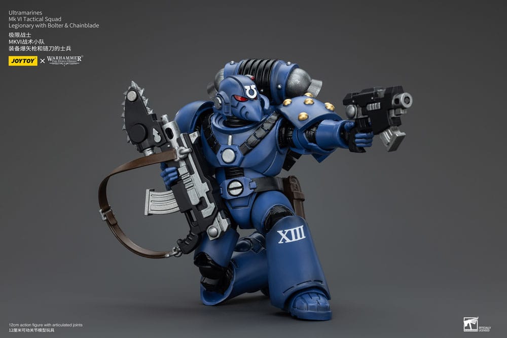 Warhammer The Horus Heresy Action Figure 1/18 Ultramarines MK VI Tactical Squad Legionary with Bolter& Chainblade 20 cm - MangaShop.ro