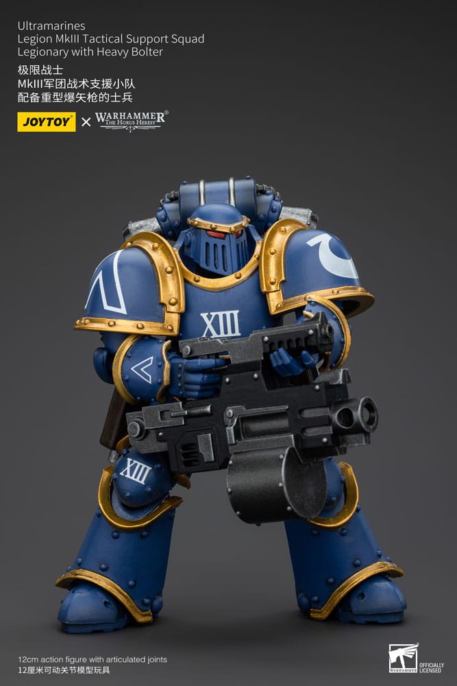 Warhammer The Horus Heresy Action Figure 1/18 Ultramarines Legion MKIII Tactical Support Squad Legionary with Heavy Bolter 20 cm - MangaShop.ro