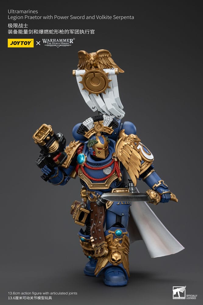Warhammer The Horus Heresy Action Figure 1/18 Ultramarines Legion Praetor with Power Sword and Volkite Serpenta 20 cm - MangaShop.ro