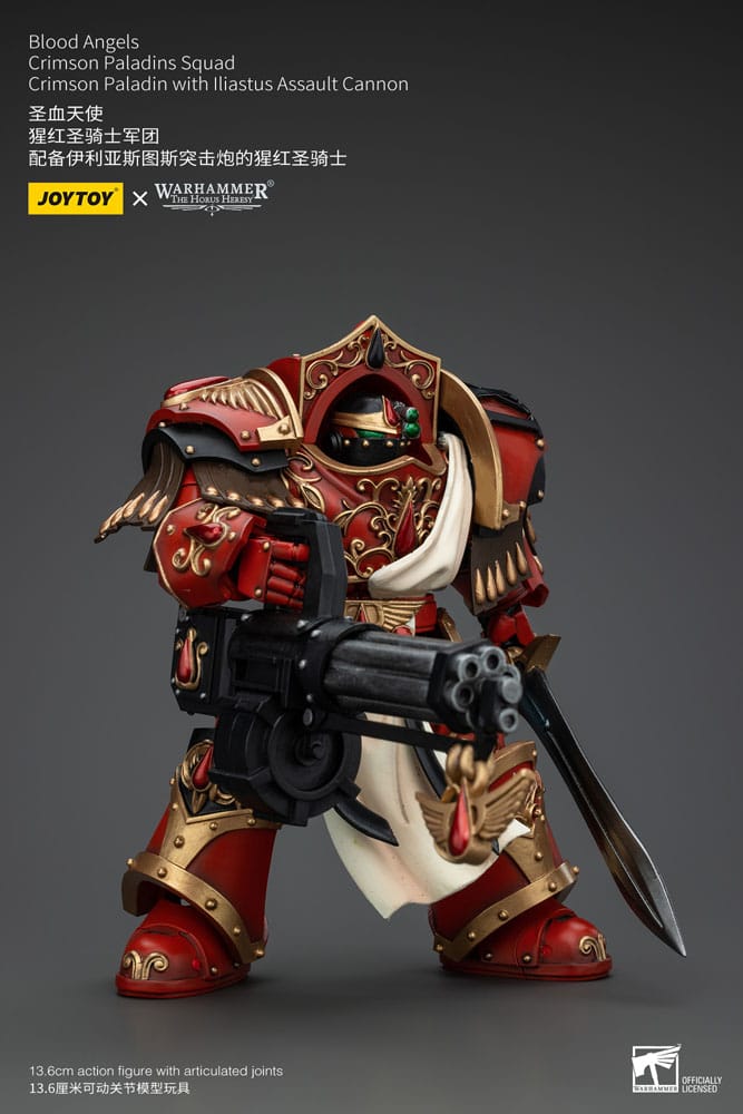 Warhammer The Horus Heresy Action Figure 1/18 Blood Angels Crimson Paladins Squad Crimson Paladin with Iliastus Assault Cannon 14 cm - MangaShop.ro