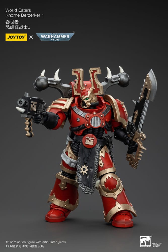 Warhammer 40k Action Figure 1/18 World Eaters Khorne Berzerker 1 13 cm - MangaShop.ro