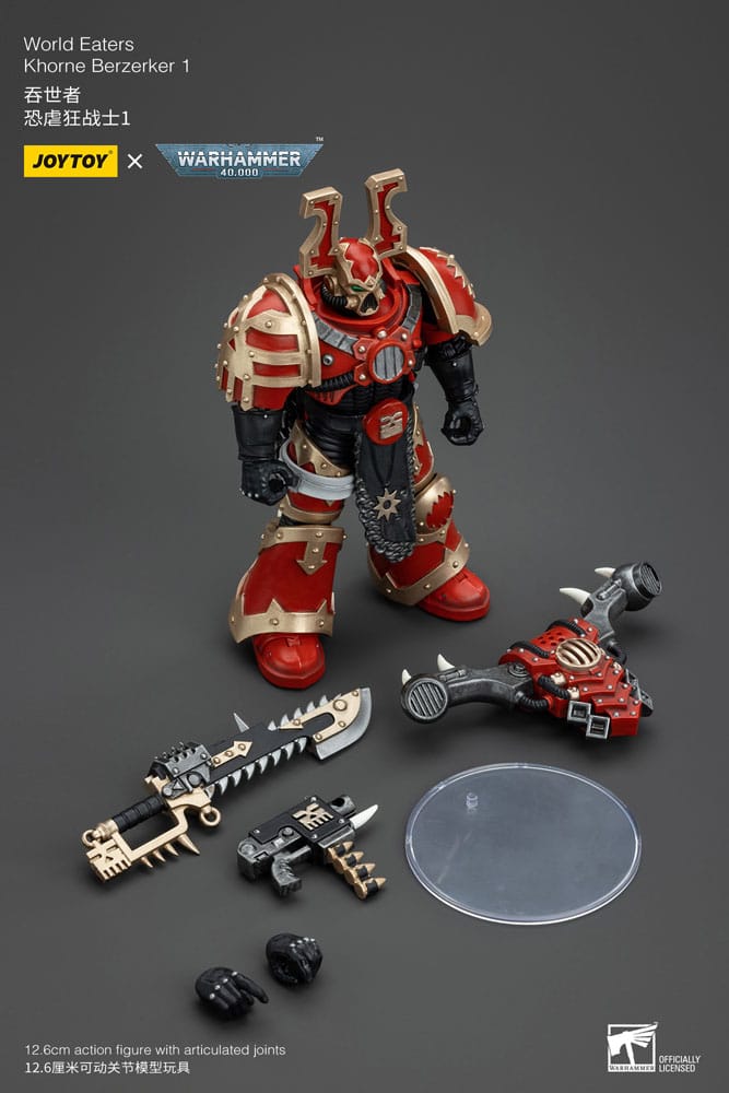 Warhammer 40k Action Figure 1/18 World Eaters Khorne Berzerker 1 13 cm - MangaShop.ro