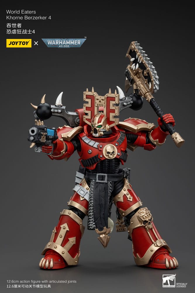 Warhammer 40k Action Figure 1/18 World Eaters Khorne Berzerker 4 13 cm - MangaShop.ro