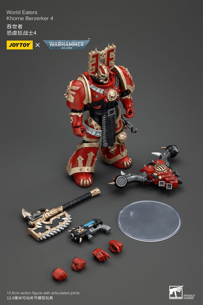 Warhammer 40k Action Figure 1/18 World Eaters Khorne Berzerker 4 13 cm - MangaShop.ro