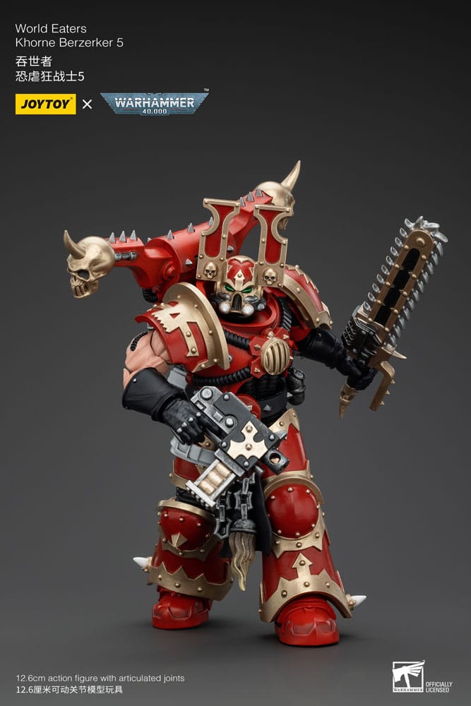 Warhammer 40k Action Figure 1/18 World Eaters Khorne Berzerker 5 13 cm - MangaShop.ro
