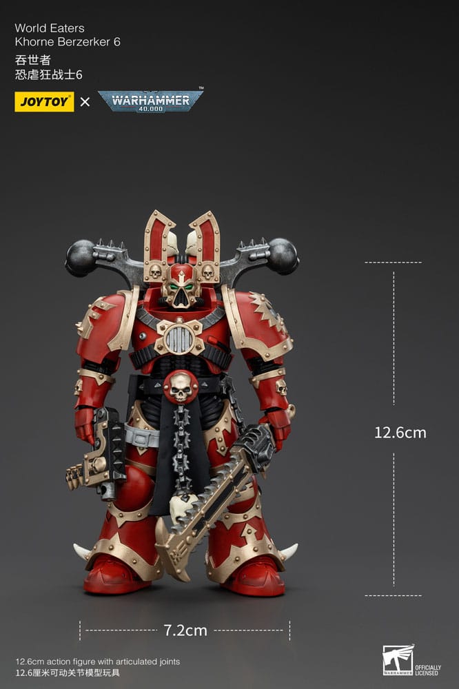 Warhammer 40k Action Figure 1/18 World Eaters Khorne Berzerker 6 13 cm - MangaShop.ro