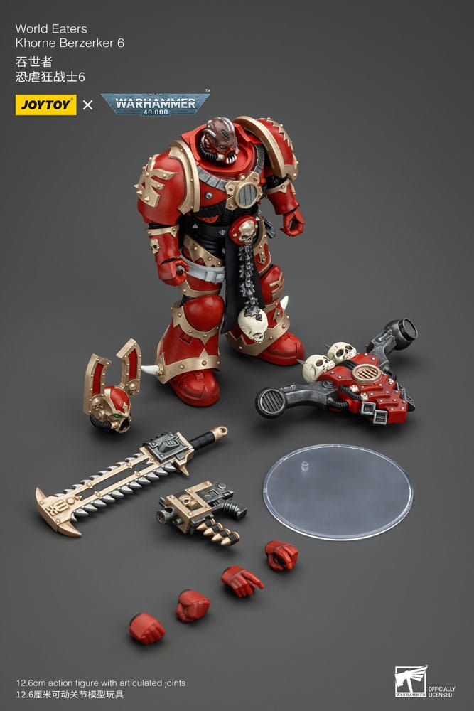 Warhammer 40k Action Figure 1/18 World Eaters Khorne Berzerker 6 13 cm - MangaShop.ro