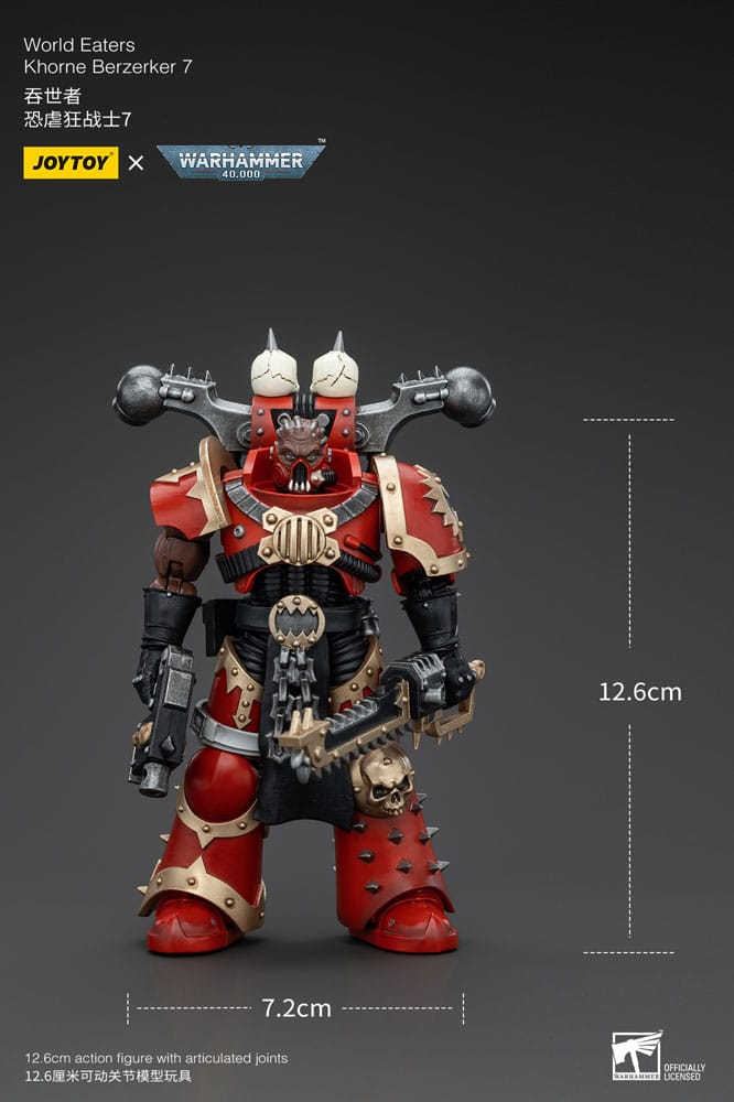 Warhammer 40k Action Figure 1/18 World Eaters Khorne Berzerker 7 13 cm - MangaShop.ro