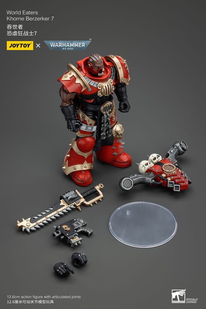 Warhammer 40k Action Figure 1/18 World Eaters Khorne Berzerker 7 13 cm - MangaShop.ro