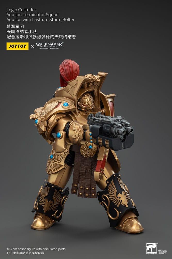 Warhammer The Horus Heresy Action Figure 1/18 Legio Custodes Aquilon Terminator Squad Aquilon with Lastrum Storm Bolter 14 cm - MangaShop.ro