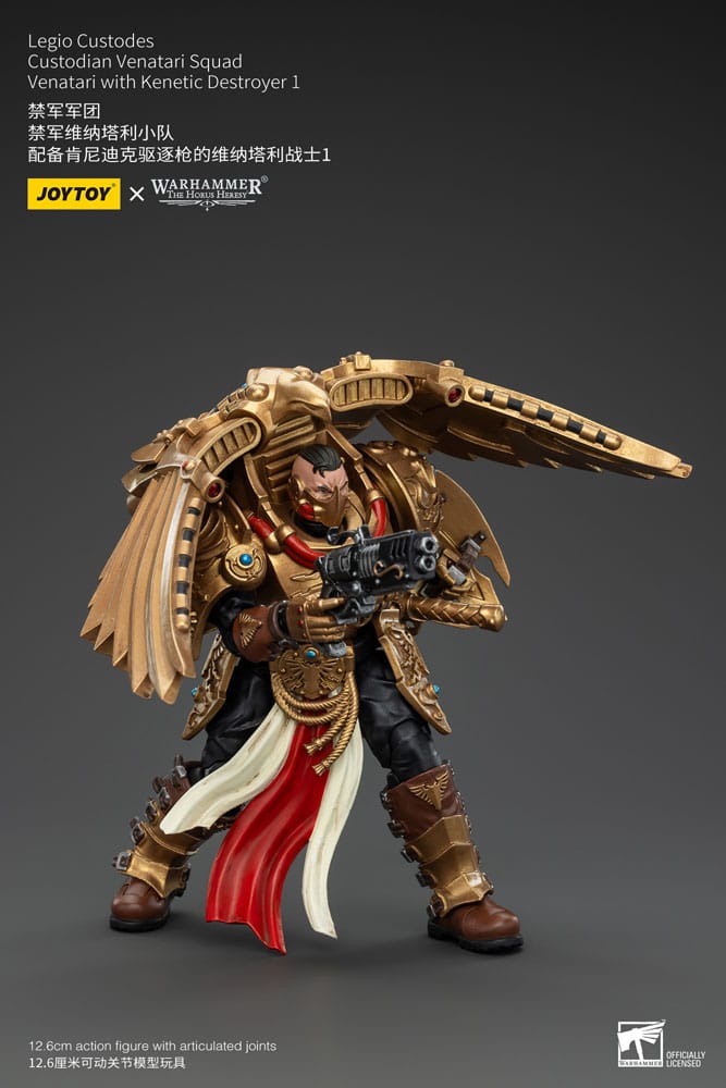 Warhammer The Horus Heresy Action Figure 1/18 Legio Custodes Custodian Venatari Squad Venatari with Kenetic Destroyer 1 13 cm - MangaShop.ro