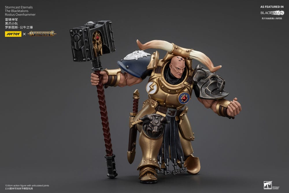 Warhammer Age of Sigmar Action Figure Stormcast Eternals The Blacktalons Rostus Oxen hammer 20 cm - MangaShop.ro